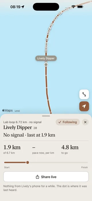Følg en løper